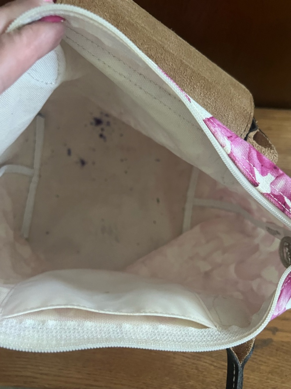 Longchamp Le Pilage Darshan Floral Pink and White Mini Tote - Picture 13 of 16